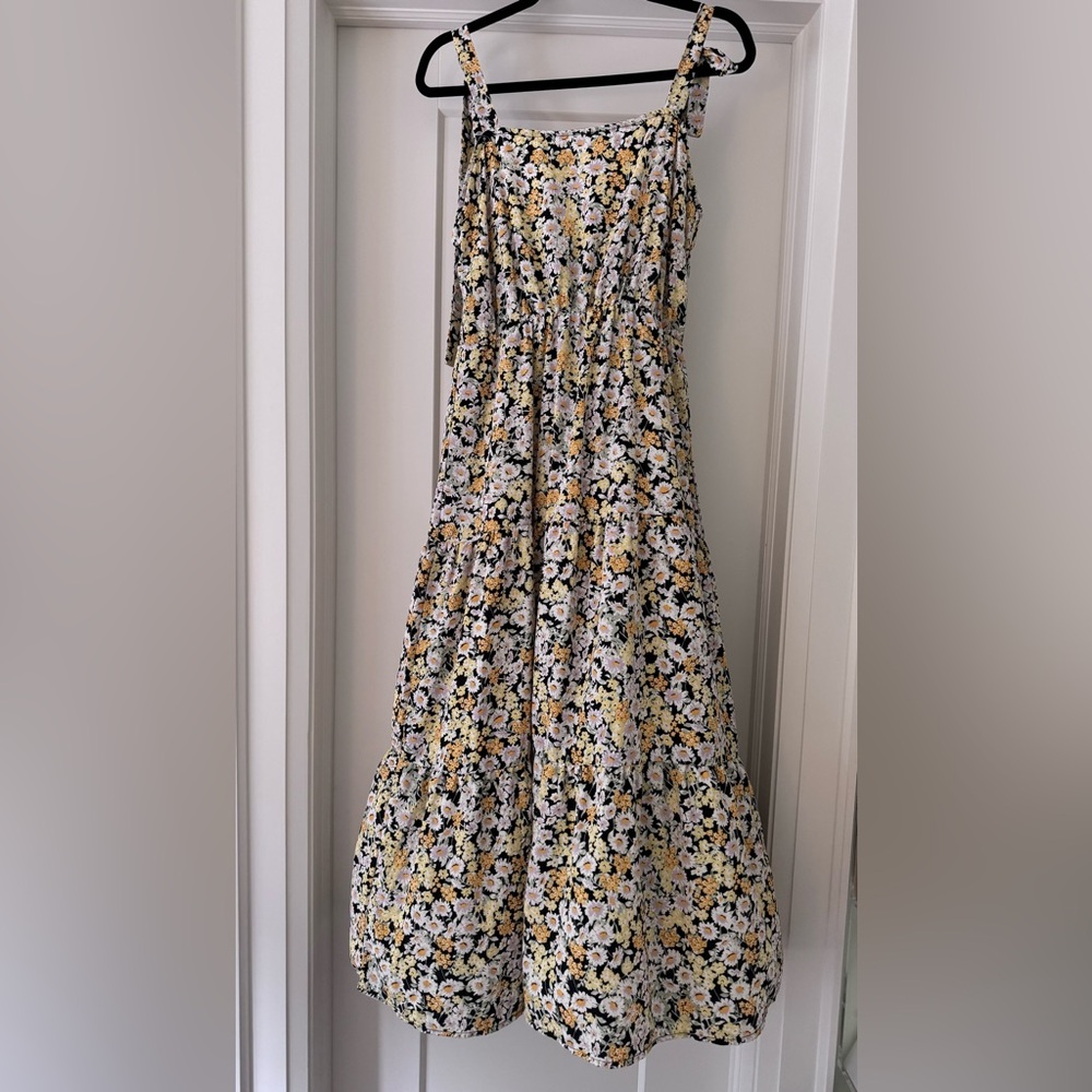 Adjustable Strap Patterned Sundress